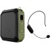 Amplificador de voz inalámbrico Bluetooth Micrófono para profesor de 18 W, impermeable, portátil, amplificador de voz, micrófono recargable.