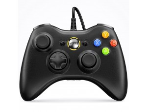 Control Cableado VOYEE para PC Windows 10-8-7 y Xbox 360 con joystick mejorado Negro