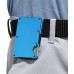 FURID Cartera de cuero para hombre, color azul, minimalista con bloqueo RFID para hombre, bolsillo frontal, cartera simple.