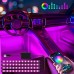 Luces LED Winzwon para el interior del automóvil 4 unidades, tira de 48 luces LED para automóvil, con puerto USB