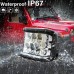 Luces LED de 4 pulgadas,  de disparo lateral estroboscópicos de doble color rojo y azul, vehículo de tarea utilitaria 4x4