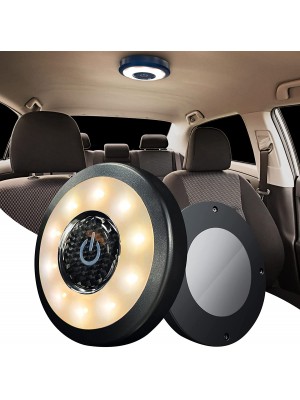 Luz Led interior de coche, luz de lectura inalámbrica, luz de techo de coche, montaje magnético, azul cálido amarillo.