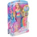 Muñeca Barbie modelo sirena arco iris con luces, Rubia
