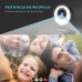 NexiGo N620E - Cámara web AutoFocus ePTZ de 60 FPS, zoom digital 2x, luz de anillo y cubierta de privacidad, FHD de 1080P
