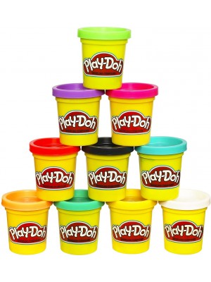Play-Doh - Compuesto de modelado de colores, no tóxico, varios colores, envase de 2 onzas, a partir de 2 años , Paquete de 10