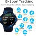 Reloj Inteligente Azul, rastreador de actividad de fitness, llamada Bluetooth, presión arterial, frecuencia cardíaca, monitor de sueño.
