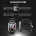 Reloj inteligente militar para hombres Negro, 2022 1.71 pulgadas, 5 ATM, resistente al agua, reloj inteligente para iPhone y teléfonos Android.