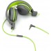 JLab Auriculares de neón de audio con plumas para la oreja, piel ecológica ultra afelpada, controladores de 1.575 in