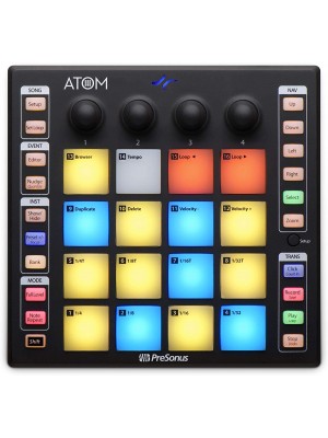 PreSonus - Controlador con botones Midi para actuaciones Atom, software de grabación Studio One Artist y Ableton Live Lite