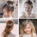 Cintillo plateado con perlas para niña de las flores en una boda, cumpleaños, fotografía