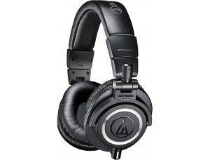Audio-Technica ATH-M50X - Auriculares profesionales para monitor de estudio, color negro, grado profesional, con cable desmontable