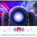 ZKYMZL Luz LED de cabeza móvil Spot 8 colores Gobos Light 25W DMX con Show KTV Disco DJ Party para iluminación de escenario