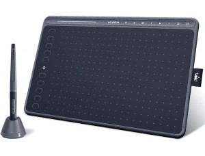 HUION HS611 2020 - Tablet de dibujo gráfico, soporte Android con 8 teclas multimedia, lápiz capacitivo sin batería, 8192, sensibilidad a la presión, inclinación