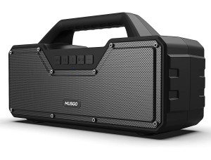 MUSGO Altavoces Bluetooth, altavoz Bluetooth inalámbrico portátil con subwoofer, sonido estéreo HD fuerte de 60 W, impermeable