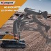 Kolegend Excavadora RC de 22 canales, escala 1-14, vehículos de construcción funcional, recargables, camión RC con pala de metal