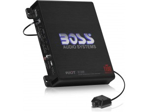 BOSS AUDIO R3400D Riot 3400-Watt Monoblock, clase D 1 - 8 ohmios estable Monobloque - Amplificador con mando a distancia Subwoofer