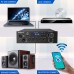 Sunbuck Bluetooth 5.0 Mini Hi-Fi Clase D Amplificador estéreo integrado para el hogar, receptor estéreo de audio de doble canal de 240 W,
