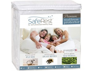 Protector de colchón impermeable hipoalergénico SafeRest Premium