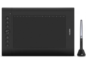 HUION H610 Pro V2 Tablet de dibujo gráfico compatible con Android, función de inclinación, lápiz digital 8192 sin batería, presión con 8 teclas Express