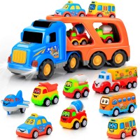 9 juguetes de coches para niños pequeños de 2, 3, 4, 5 años, camión de tran...