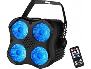 AQOOL - Luces LED RGBW para parar, luz de lavado de DJ súper brillante con control remoto y DMX, luces verticales activadas por sonido para eventos