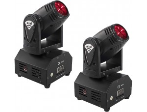 SHEHDS Mini haz de luces LED de 10 W - luces de cabeza móvil 4 en 1 RGBW - luces de escenario profesionales Set de 2
