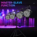 BETOPPER Luces de DJ DMX activadas por sonido, 54 x 3 W, par luces LED RGB para escenario DMX, luces de DJ par para iglesia, concierto