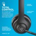 JLab Go Work - Auriculares inalámbricos con micrófono Boom - Bluetooth - Conexión multipunto, más de 45 horas de reproducción