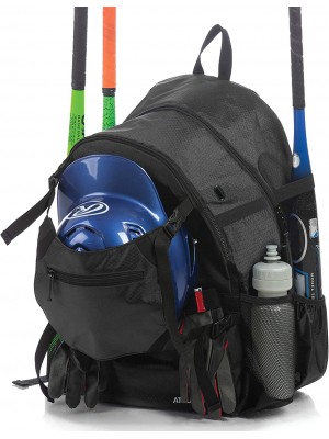 Athletico Advantage - Bolsa de béisbol o mochila de béisbol con soporte externo para casco de béisbol, equipo de T-Ball