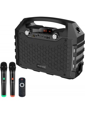 Hotec Altavoces inalámbricos Bluetooth  portátiles con dos micrófonos