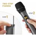 Micrófono inalámbrico, sistema de micrófono dinámico de metal inalámbrico dual TONOR UHF con receptor recargable, para karaoke 200 pies