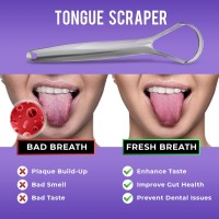 Rascador de lengua,2 unidades, reduce el mal aliento grado médico, limpiado...