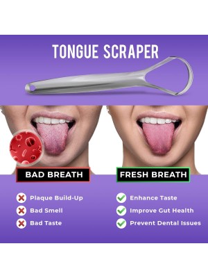 Rascador de lengua,2 unidades, reduce el mal aliento grado médico, limpiadores de lengua de acero inoxidable.