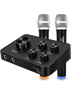 Rybozen - Sistema mezclador con micrófono de karaoke, portátil