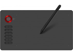 Tableta de dibujo VEIKK A15 de 10 x 6 pulgadas con lápiz digital pasivo sin batería y 12 teclas de acceso directo
