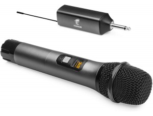 Micrófono inalámbrico, sistema de micrófono de mano inalámbrico TONOR UHF de metal con receptor recargable