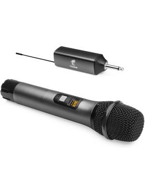 Micrófono inalámbrico, sistema de micrófono de mano inalámbrico TONOR UHF de metal con receptor recargable