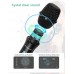 SUDOTACK - Micrófono inalámbrico, sistema de micrófono dinámico de mano dual inalámbrico UHF con receptor recargable, rango de 200 pies