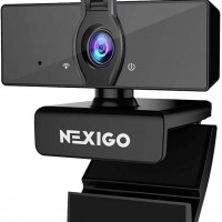 NexiGo N660 1080P Cámara web empresarial, micrófono dual y cubierta de priv...