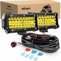 Nilight - Barra de luz LED de 6.5 pulgadas, combinación de foco y reflector...