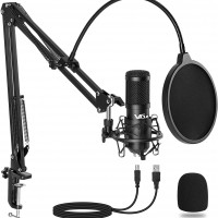 VeGue - Kit de micrófono USB, 192 kHz-24 bits, podcast de transmisión de PC...