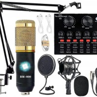 Paquete de equipos de podcast, BM-800 de estudio de grabación con cambiador...