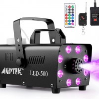 Máquina de humo, máquina de niebla AGPTEK con 13 luces LED coloridas, niebl...