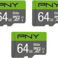PNY Tarjeta de memoria flash microSD HC de 64 GB Elite Class 10 U1, paquete...