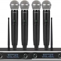 D Debra Audio D-440. Sistema de micrófono inalámbrico UHF de 4 canales con ...